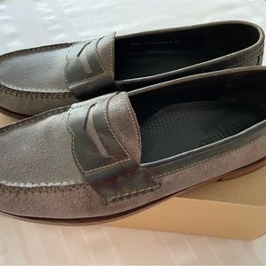 Cole Haan Mens Leather Pinch Loafers, Smoke/Gray, size 10-1/2 M.